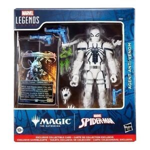 Magic:The Gathering Agent Anti-Venom, 6" Spider-Man plus Exclusive Foil Trading